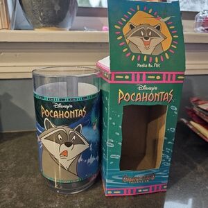 New In Box Disney Pocahontas Meeko & Flit Plastic Cup Burger King
